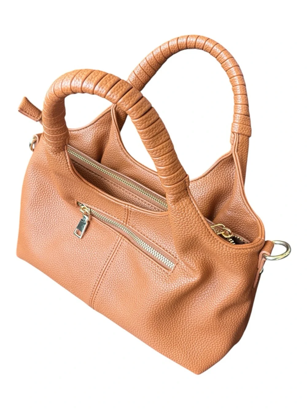 Antik Kraft Slouchy Hobo Satchel with Wrapped Handles Vegan Leather